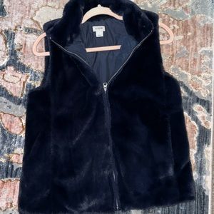 Jcrew faux fur vest